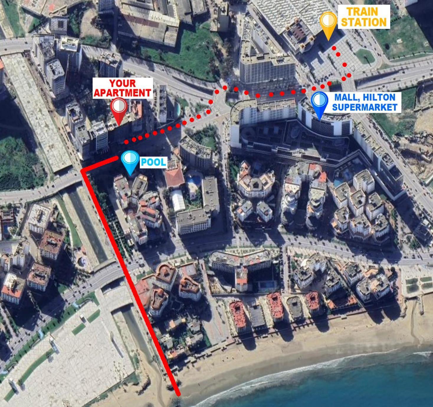 Modern Elegance With Sea Views In Central Tangier - Steps To Beach, Train And Attractions! Eksteriør bilde